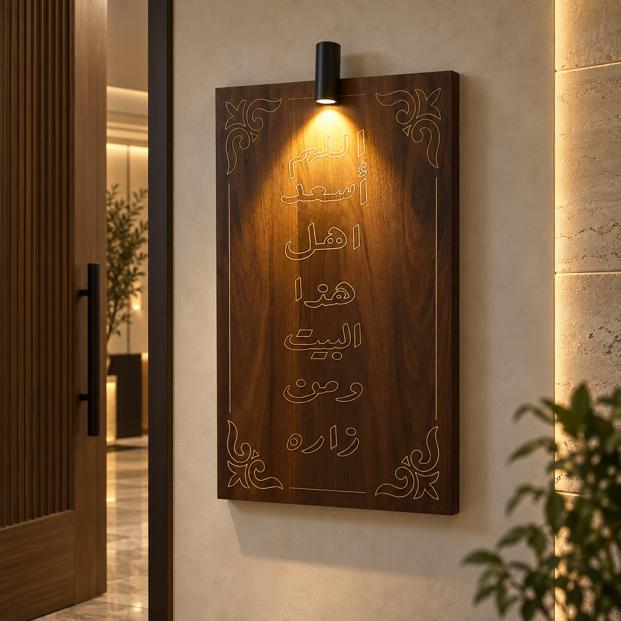 اللوحات الخشبية المحفورة بالليزر